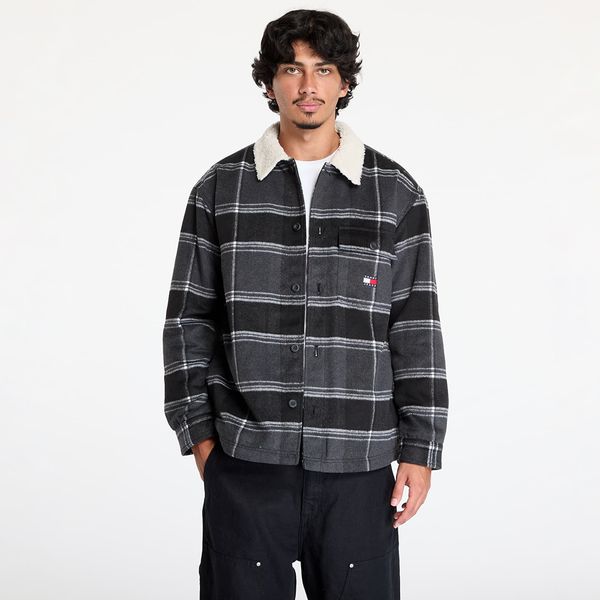 Tommy Hilfiger Яке Tommy Jeans Check Sherpa Overshirt Black Check M