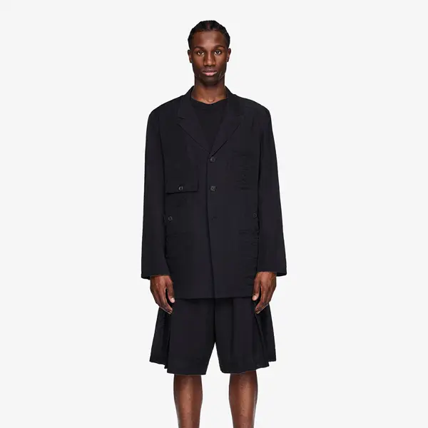 Y-3 Яке Y-3 Crinkle Viscose Chore Coat Black/ Night Grey M