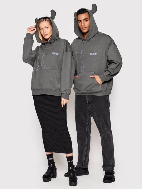 2005 2005 Суитшърт Unisex Horned Сив Regular Fit