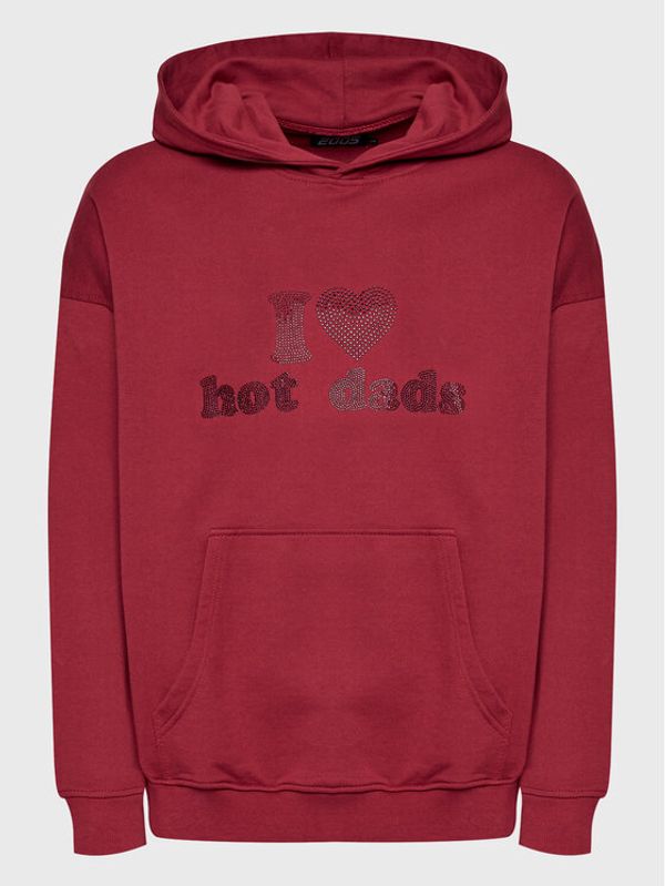 2005 2005 Суитшърт Unisex Hot Dads Бордо Relaxed Fit