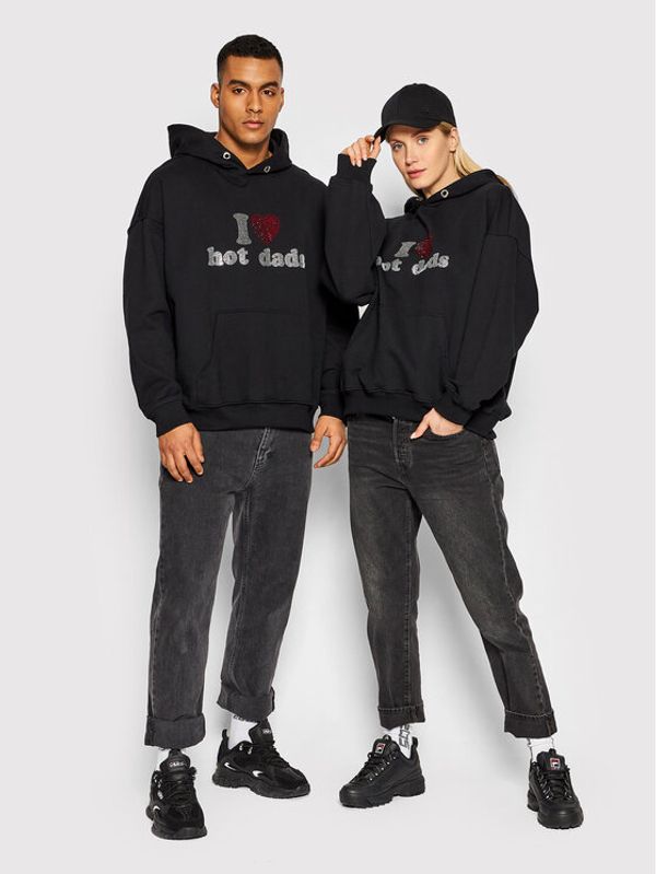 2005 2005 Суитшърт Unisex Hot Dads Черен Relaxed Fit