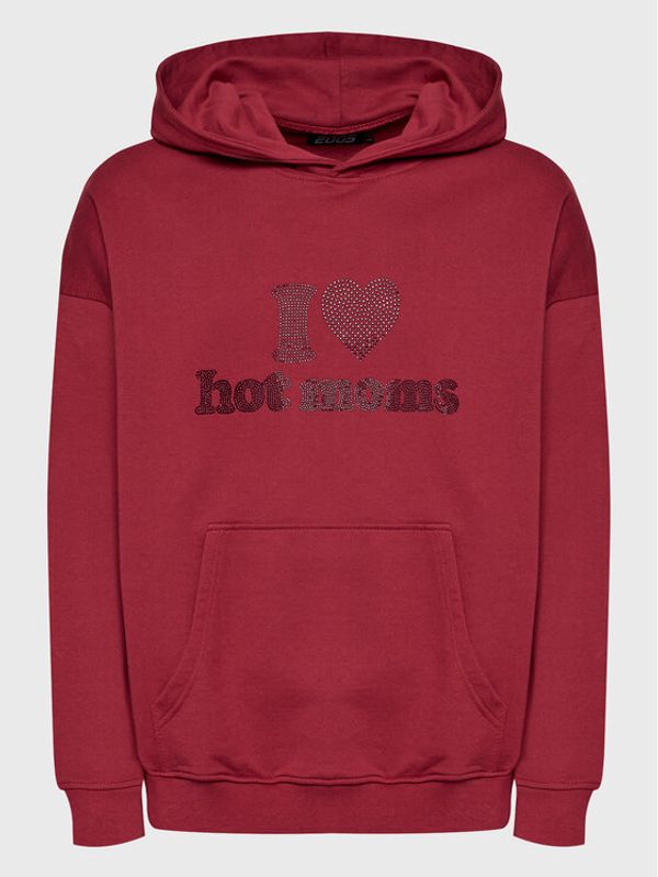 2005 2005 Суитшърт Unisex Hot Moms Бордо Relaxed Fit