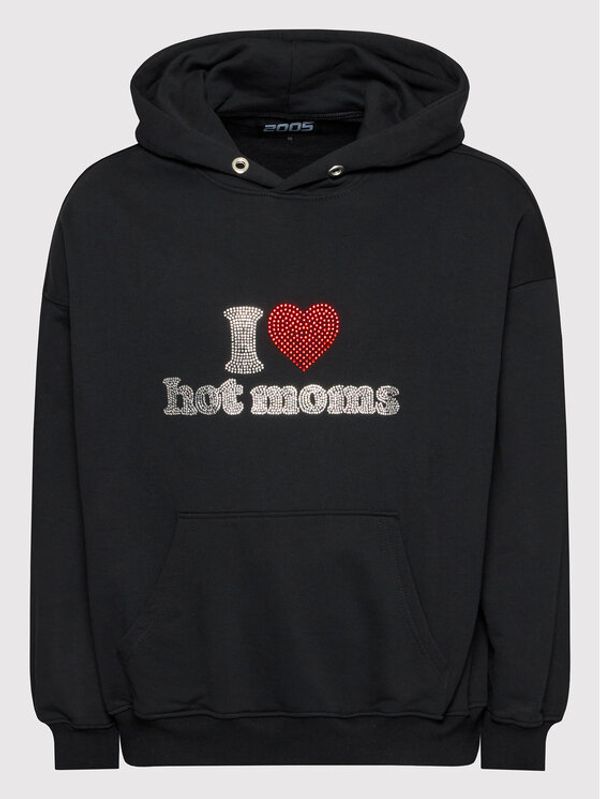 2005 2005 Суитшърт Unisex Hot Moms Черен Relaxed Fit