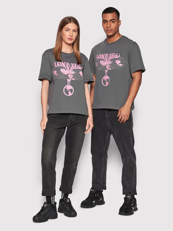 2005 2005 Тишърт Unisex Valentine Сив Relaxed Fit