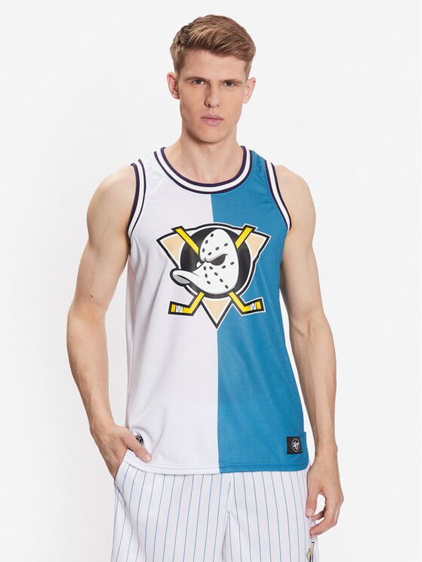 47 Brand 47 Brand Мъжки топ Anaheim Ducks Core 47 Grafton Split Tank Бял Regular Fit