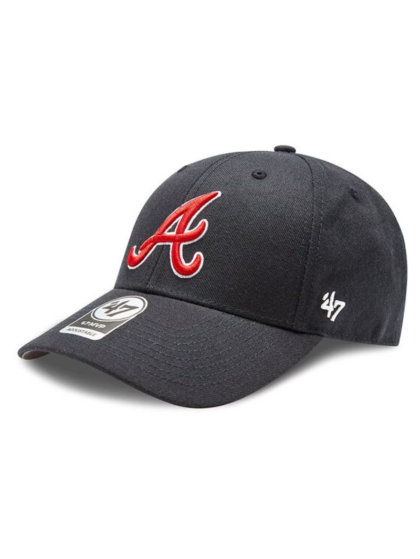 47 Brand 47 Brand Шапка с козирка MLB Atlanta Braves '47 MVP B-MVP01WBVRP-NY Тъмносин