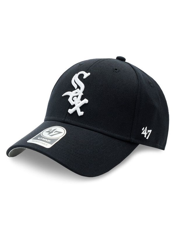 47 Brand 47 Brand Шапка с козирка MLB Chicago White Sox '47 MVP B-MVP06WBV-HM Черен