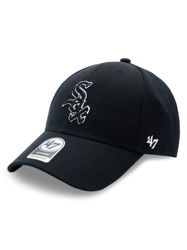 47 Brand 47 Brand Шапка с козирка MLB Chicago White Sox '47 MVP SNAPBACK B-MVPSP06WBP-BK Черен