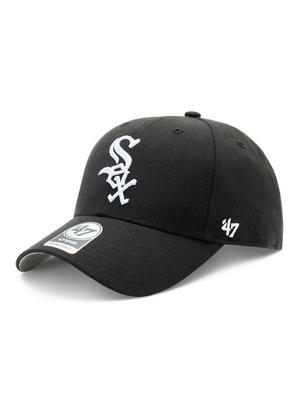 47 Brand 47 Brand Шапка с козирка MLB Chicago White Sox Sure Shot Snapback 47 MVP BCWS-SUMVP06WBP-BK06 Черен