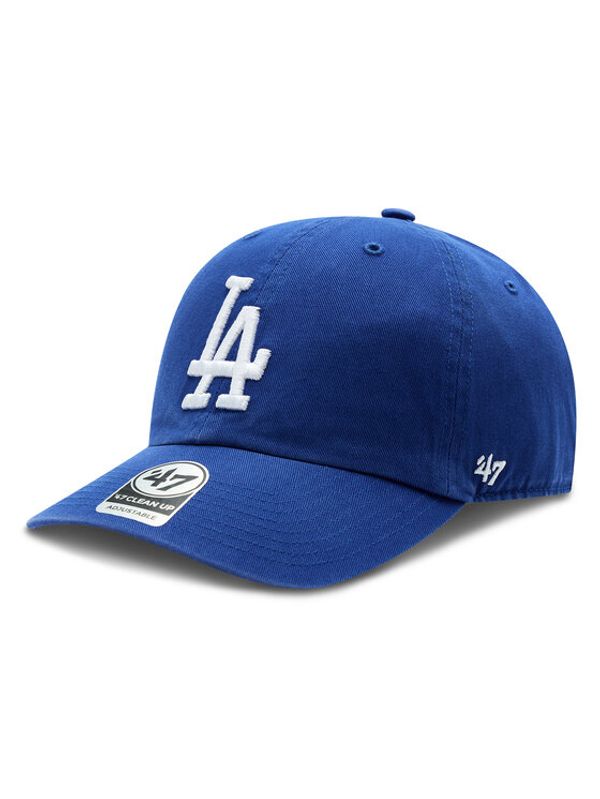 47 Brand 47 Brand Шапка с козирка MLB Los Angeles Dodgers Double Under '47 CLEAN UP BCWS-DBLUN12GWS-RYA88 Син