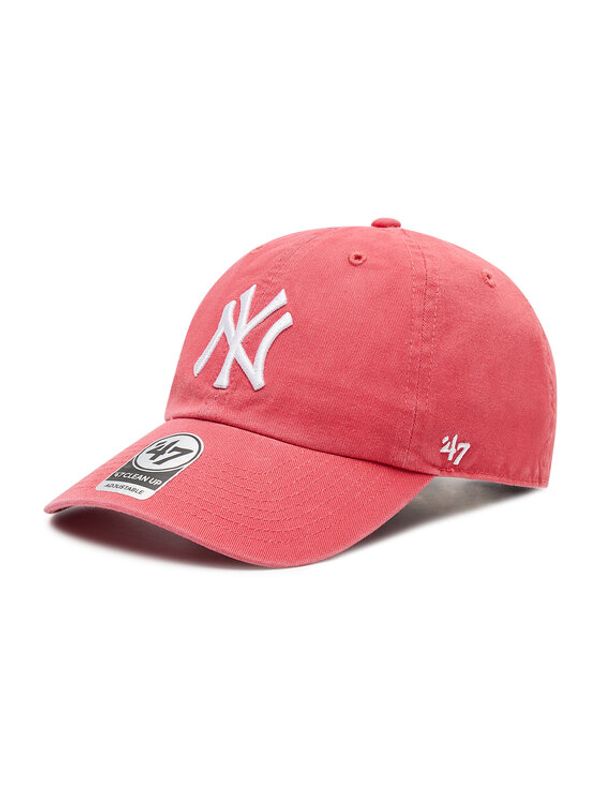 47 Brand 47 Brand Шапка с козирка Mlb New York Yankees 47 Clean Up B-RGW17GWSNL-BE Червен