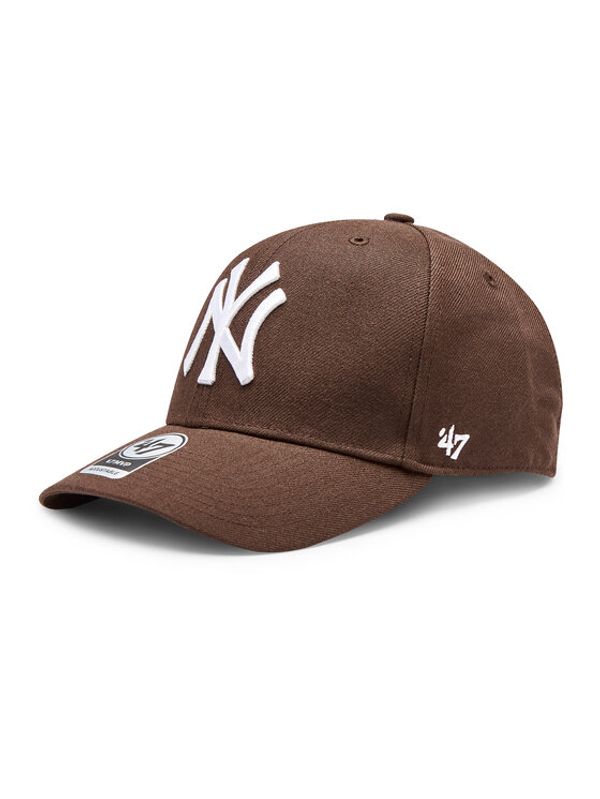 47 Brand 47 Brand Шапка с козирка MLB New York Yankees '47 MVP SNAPBACK B-MVPSP17WBP-BW Кафяв