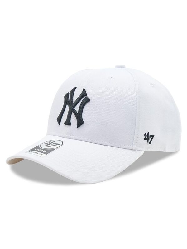 47 Brand 47 Brand Шапка с козирка MLB New York Yankees '47 MVP SNAPBACK B-MVPSP17WBP-WHM Бял