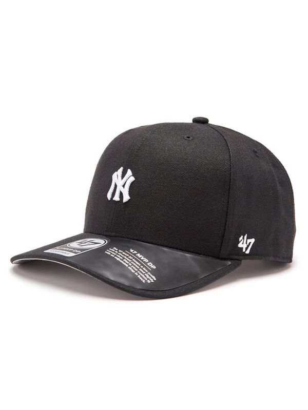 47 Brand 47 Brand Шапка с козирка MLB New York Yankees Base Runner 47 MVP DP B-BRMDP17WBP-BK Черен