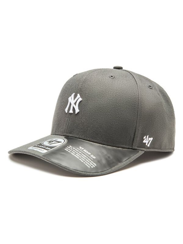 47 Brand 47 Brand Шапка с козирка MLB New York Yankees Base Runner '47 MVP DP B-BRMDP17WBP-CC Сив