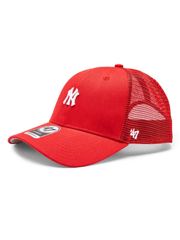 47 Brand 47 Brand Шапка с козирка MLB New York Yankees Base Runner Mesh 47 MVP B-BRNMS17CTP-RD Червен