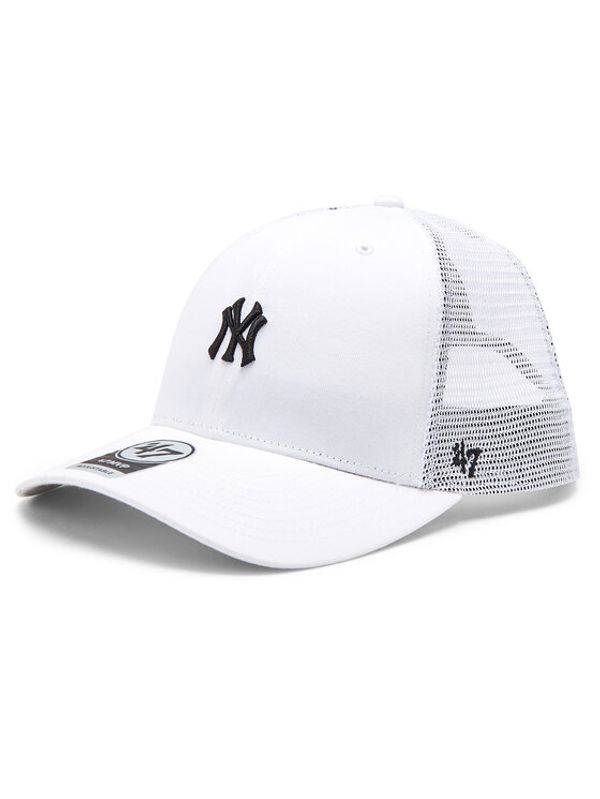 47 Brand 47 Brand Шапка с козирка MLB New York Yankees Base Runner Mesh '47 MVP B-BRNMS17CTP-WHA Бял