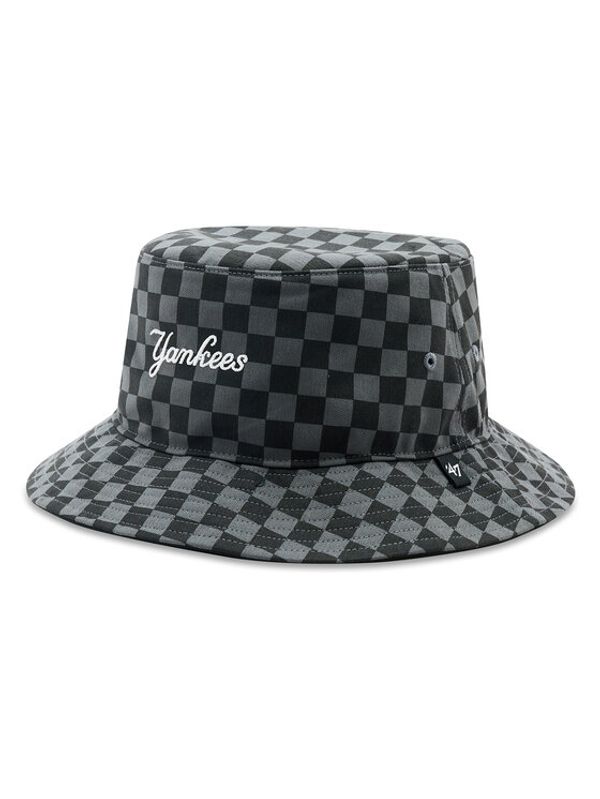 47 Brand 47 Brand Шапка с козирка MLB New York Yankees Check Up Script 47 BUCKET B-CHKBK17GWF-CC Сив