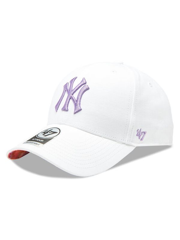 47 Brand 47 Brand Шапка с козирка MLB New York Yankees Day Glow Under '47 MVP B-DGLMU17GWP-WH Бял