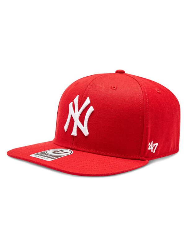 47 Brand 47 Brand Шапка с козирка MLB New York Yankees No Shot '47 Captain B-NSHOT17WBP-RD Червен