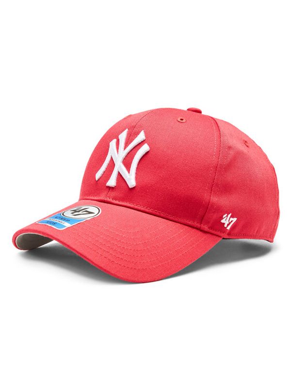 47 Brand 47 Brand Шапка с козирка MLB New York Yankees Raised Basic '47 MVP B-RAC17CTP-BE Розов