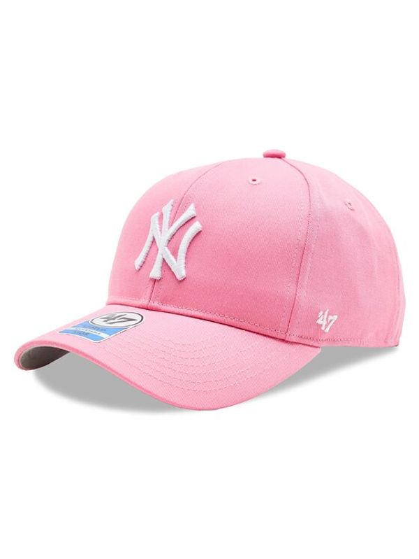 47 Brand 47 Brand Шапка с козирка MLB New York Yankees Raised Basic '47 MVP B-RAC17CTP-RSA Розов