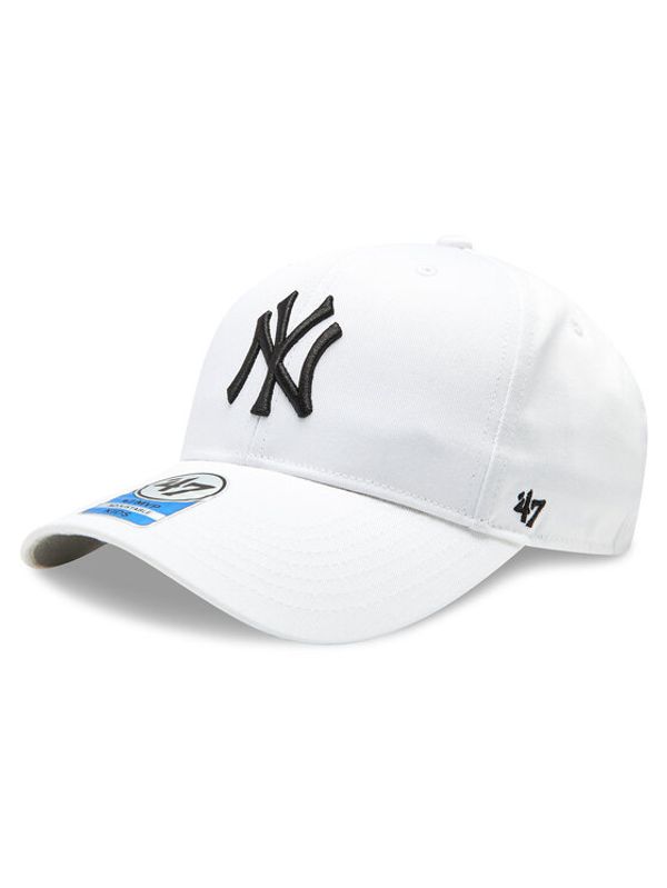 47 Brand 47 Brand Шапка с козирка MLB New York Yankees Raised Basic '47 MVP B-RAC17CTP-WH Бял