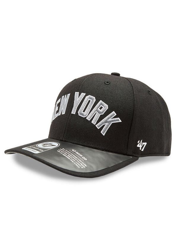 47 Brand 47 Brand Шапка с козирка MLB New York Yankees Replica Script 47 MVP DP B-REPSP17WBP-BKB Черен