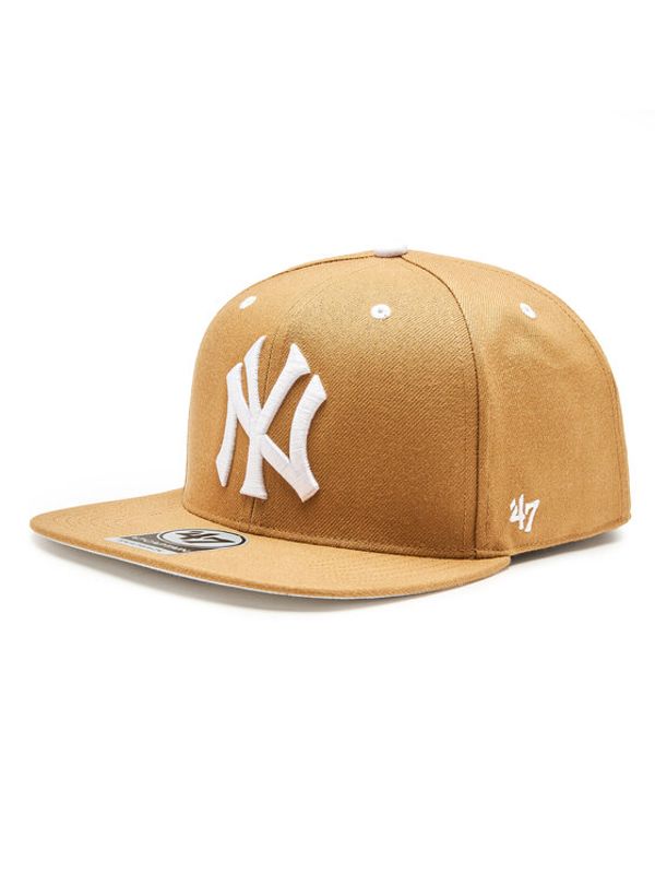 47 Brand 47 Brand Шапка с козирка MLB New York Yankees Replica Sure Shot '47 CAPTAIN BCPTN-REPSS17WBP-QL85 Кафяв
