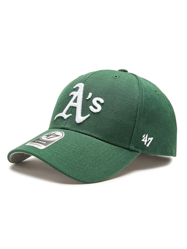 47 Brand 47 Brand Шапка с козирка MLB Oakland Athletics '47 MVP B-MVP18WBV-DGE Зелен