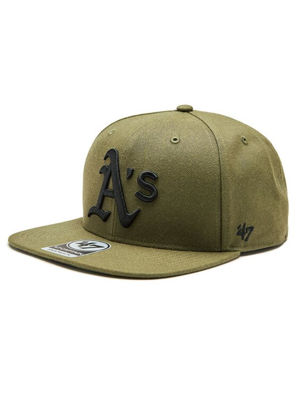 47 Brand 47 Brand Шапка с козирка MLB Oakland Athletics Ballpark Camo 47 CAPTAIN B-BCAMO18WBP-SW Зелен