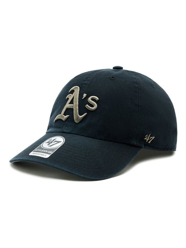 47 Brand 47 Brand Шапка с козирка MLB Oakland Athletics Ballpark Camo 47 CLEAN UP B-BPCAM18GWS-BK Черен