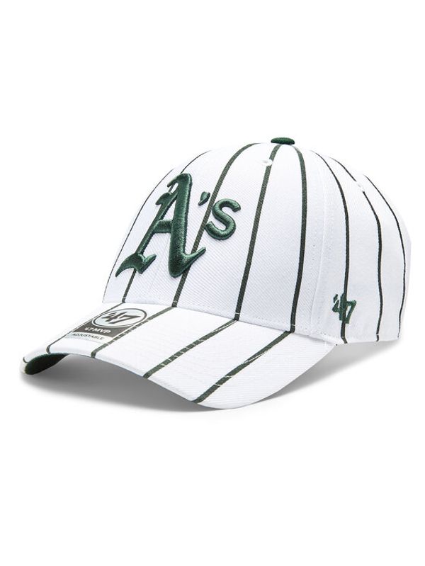 47 Brand 47 Brand Шапка с козирка MLB Oakland Athletics Bird Cage 47 MVP B-BDCG18WBV-WH Бял