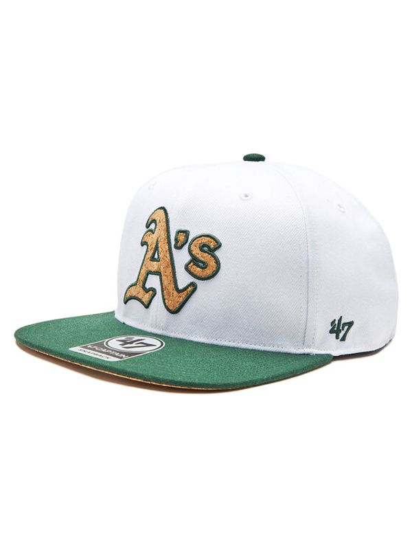 47 Brand 47 Brand Шапка с козирка MLB Oakland Athletics Corkscrew 47 CAPTAIN B-CORKS18WBP-WH Бял