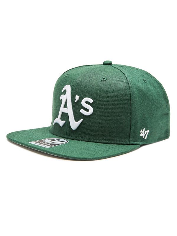 47 Brand 47 Brand Шапка с козирка MLB Oakland Athletics Sure Shot '47 CAPTAIN B-SRS18WBP-DGB Зелен