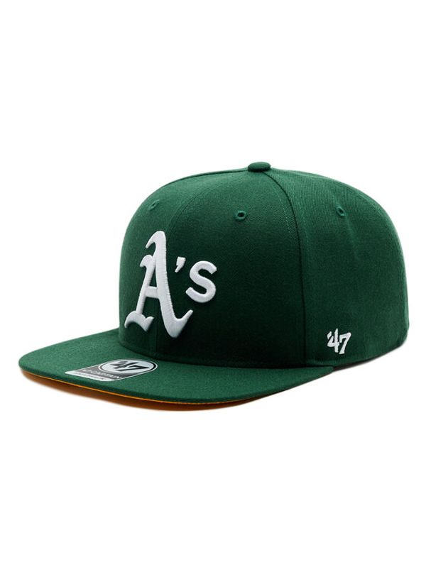 47 Brand 47 Brand Шапка с козирка MLB WS Oakland Athletics Sure Shot Under '47 CAPTAIN BCWS-SRSUC18WBP-DG89 Зелен