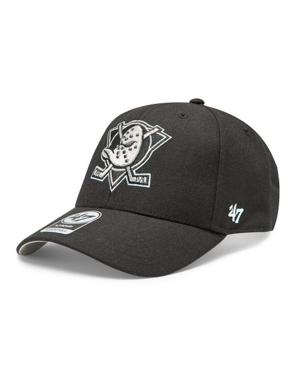 47 Brand 47 Brand Шапка с козирка NHL Anaheim Ducks Metallic Snap '47 MVP H-MTLCS25WBP-BKA Черен