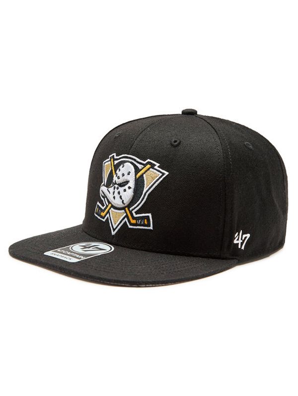 47 Brand 47 Brand Шапка с козирка NHL Anaheim Ducks No Shot '47 CAPTAIN H-NSHOT25WBP-BK Черен