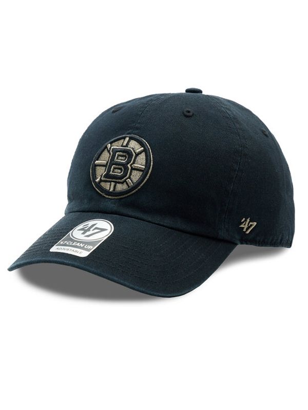 47 Brand 47 Brand Шапка с козирка NHL Boston Bruins Ballpark Camo '47 CLEAN UP H-BPCAM01GWS-BK Черен