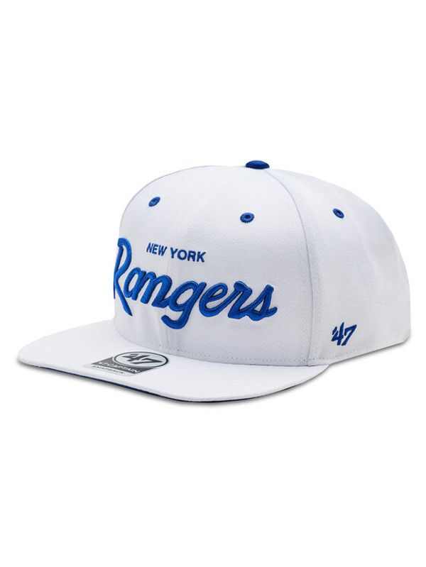 47 Brand 47 Brand Шапка с козирка NHL New York Rangers Crosstown Pop '47 CAPTAIN H-CRSPP13WBP-WH Бял