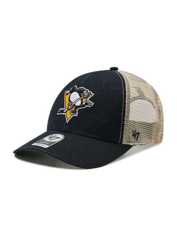 47 Brand 47 Brand Шапка с козирка Nhl Pittsburgh Penguins Mvp Trucker H-FLGSW15GWP-BK Черен