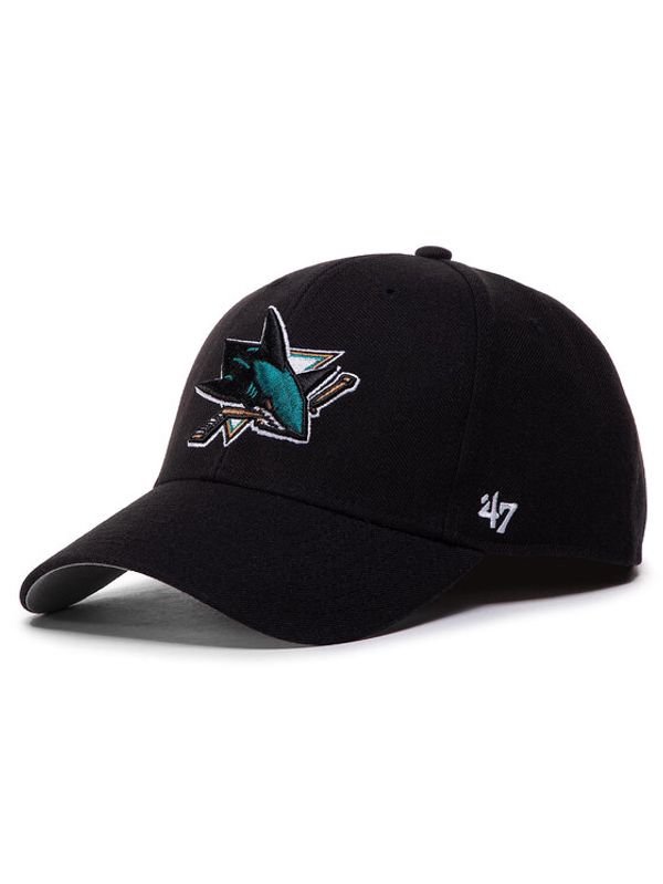 47 Brand 47 Brand Шапка с козирка Nhl San Jose Sharks '47 Mvp H-MVP22WBV-BK Черен