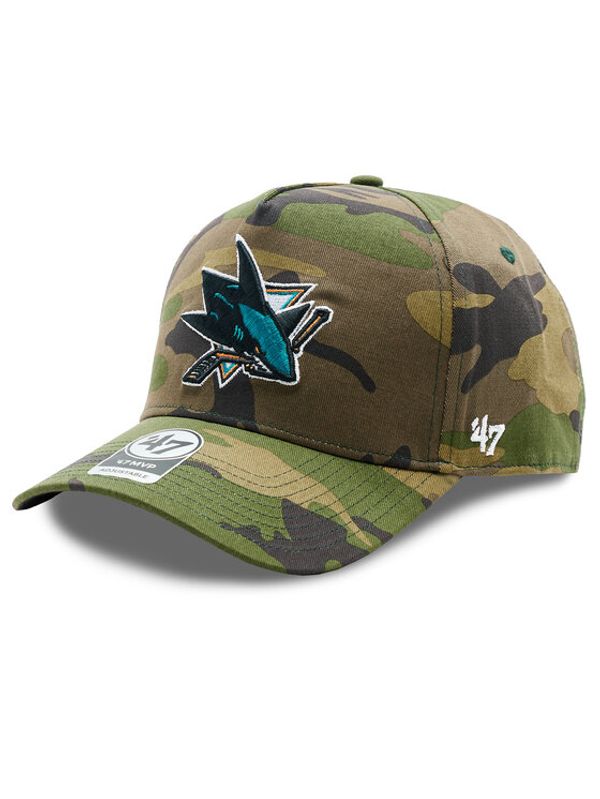 47 Brand 47 Brand Шапка с козирка NHL San Jose Sharks Grove Snapback 47 MVP DT H-GRVSP22CNP-CMB Зелен