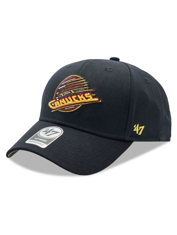 47 Brand 47 Brand Шапка с козирка NHL Vintage Vancouver Canucks '47 MVP HVIN-MVP19WBV-BK85 Черен