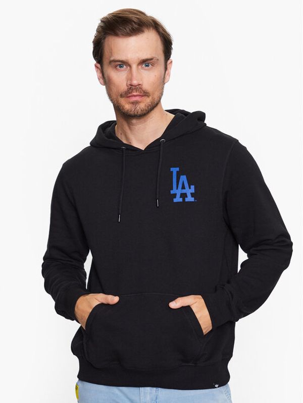 47 Brand 47 Brand Суитшърт Los Angeles Dodgers Lc Backer 47 Helix Hood Черен Regular Fit