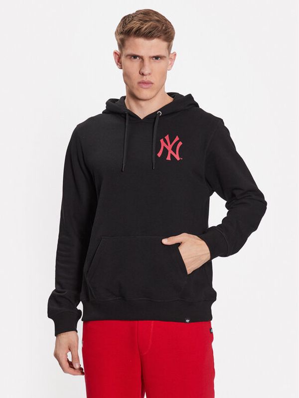 47 Brand 47 Brand Суитшърт New York Yankees Lc Backer 47 Helix Hood Черен Regular Fit