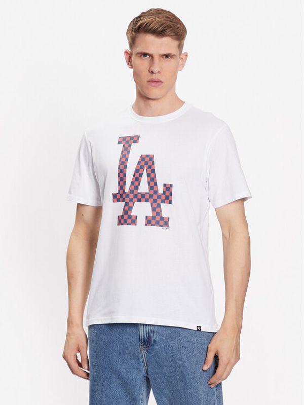 47 Brand 47 Brand Тишърт Los Angeles Dodgers Check Up '47 Echo Tee Бял Regular Fit