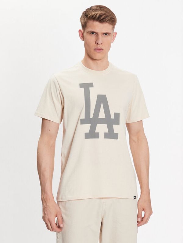47 Brand 47 Brand Тишърт Los Angeles Dodgers Imprint '47 Echo Tee Бежов Regular Fit