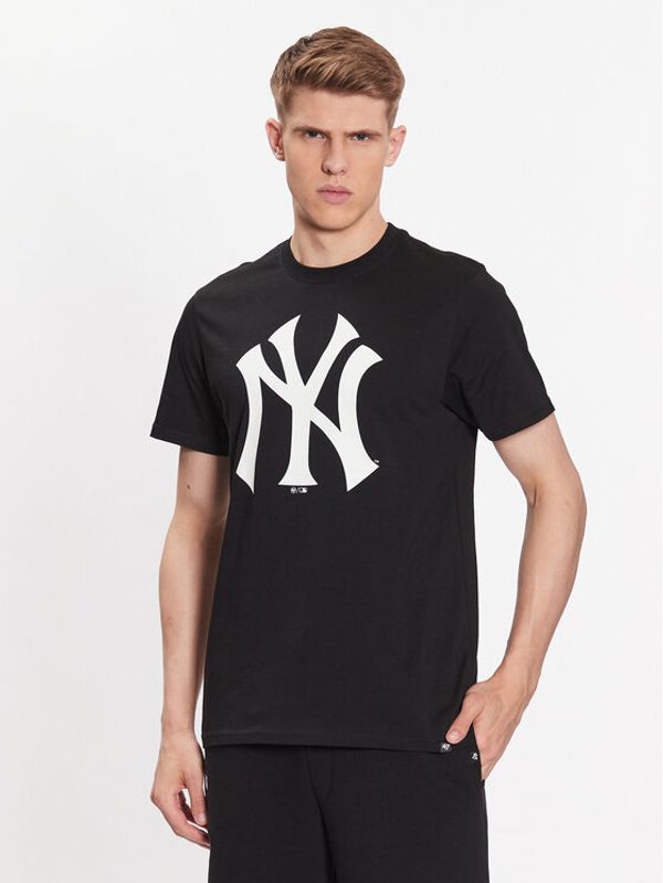 47 Brand 47 Brand Тишърт MLB New York Yankees Imprint 47 Echo Tee BB017TEMIME544088JK Черен Regular Fit