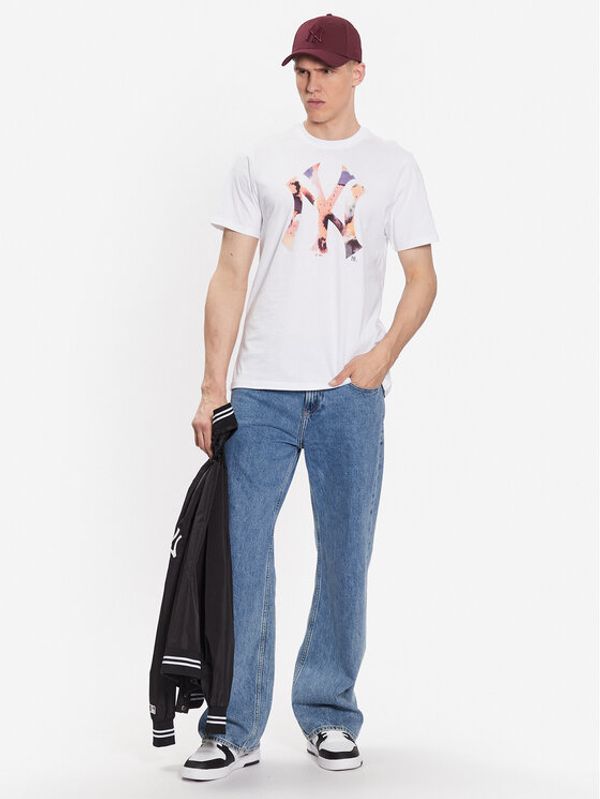 47 Brand 47 Brand Тишърт New York Yankees Day Glow '47 Echo Tee Бял Regular Fit